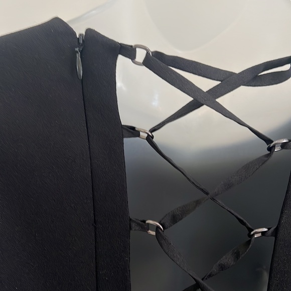 Dress The Population Silas Dress Black Lace Up Back Size Large - Picture 7 of 11